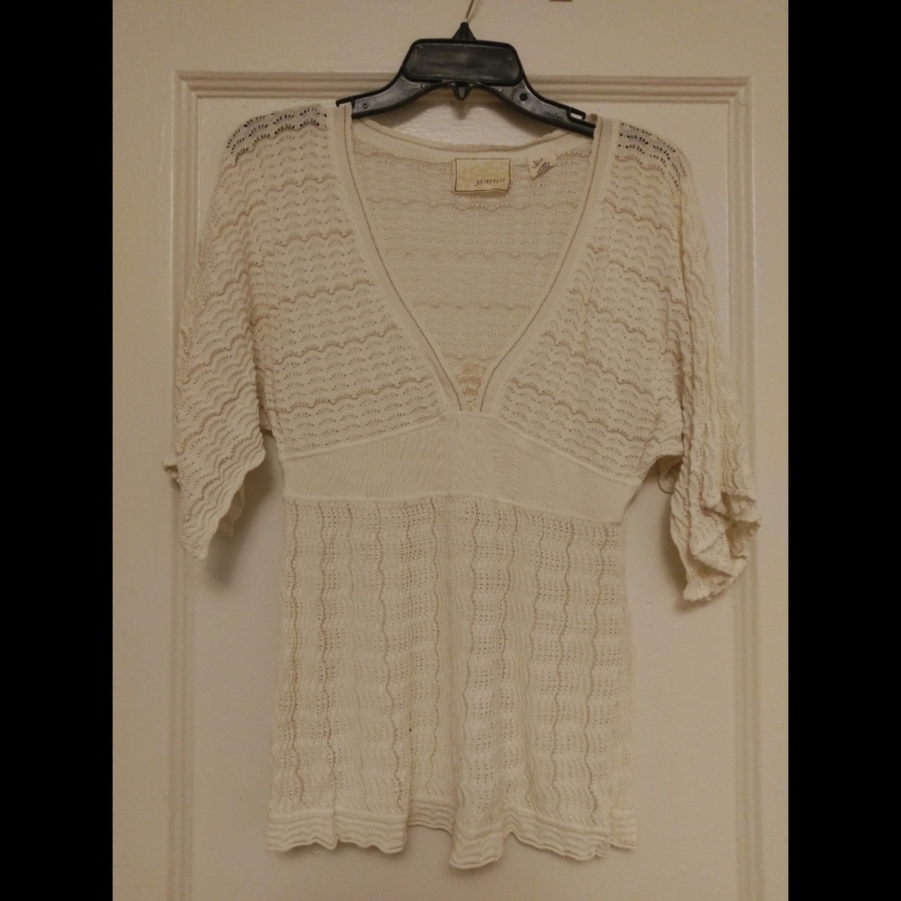 Cream crochet top